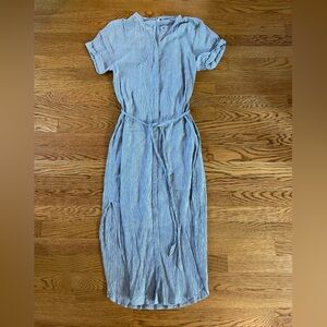 Blue & White striped Lucky Brand two-piece midi dress, XS